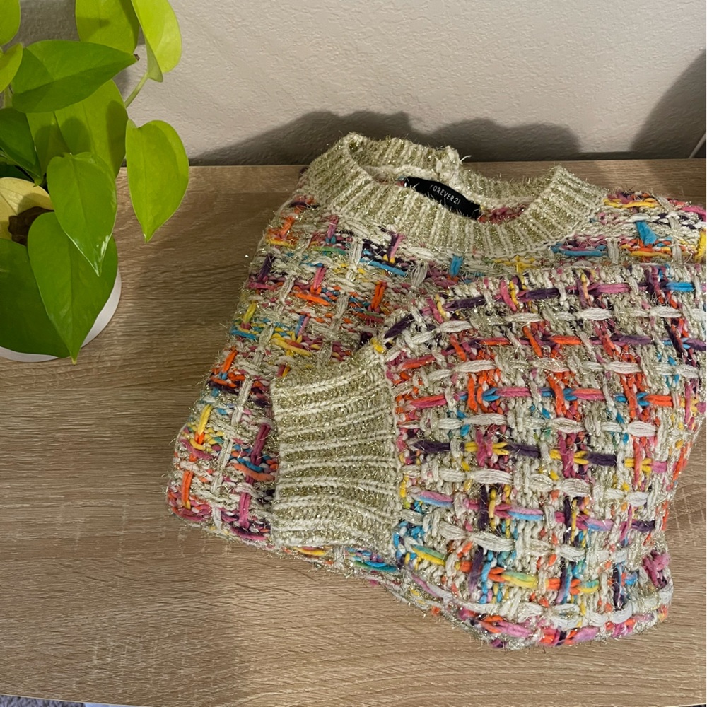 Multicolored Whimsical Sweater - Forever 21 - size M
